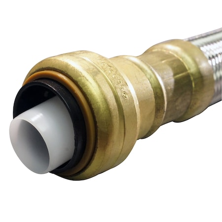 Apollo 3/4 in. Push-to-Connect x 3/4 in. Female Pipe Thread x 18 in. Braided Stainless Steel WH Connector FSBBS34F18